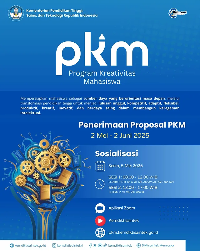 Program Kreativitas Mahasiswa (PKM) Tahun 2025 Penerimaan Proposal PKM
