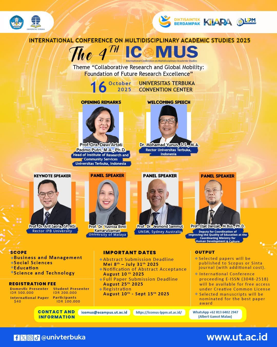 Call for Papers: The 4th ICoMUS International Conference 2025 - 16 Oktober 2025