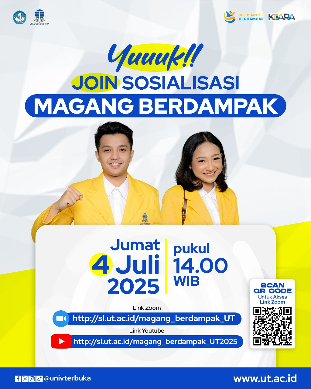 Poster Sosialisasi Magang Berdampak UT 2025