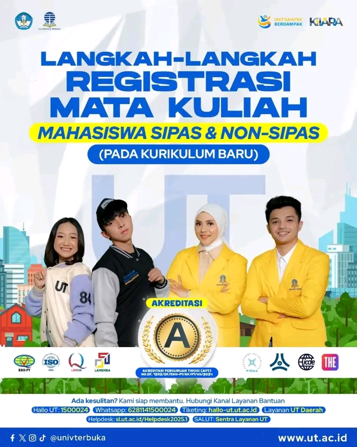 Langkah-langkah Registrasi Mata Kuliah UT